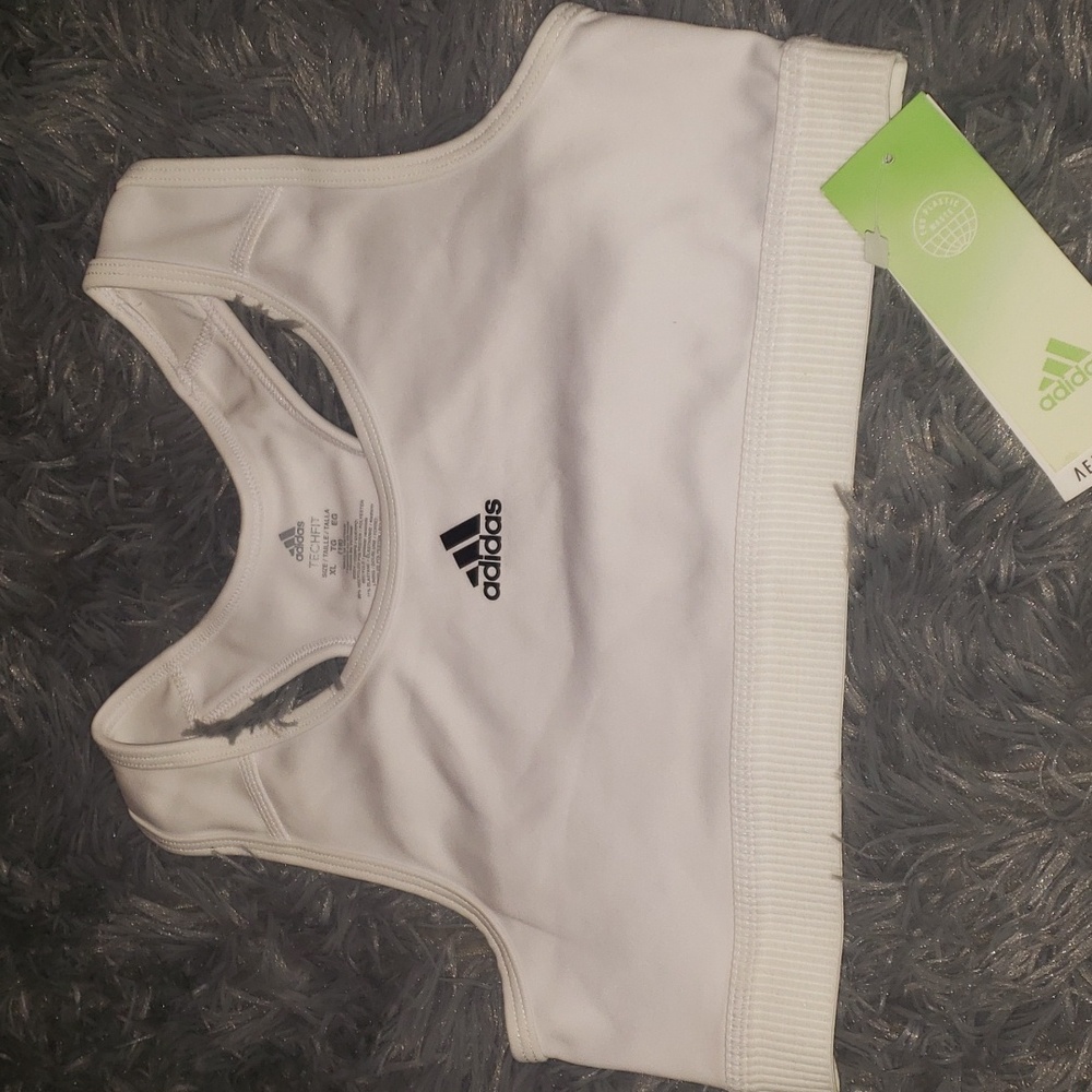 White Adidas girls(XL) sports bra